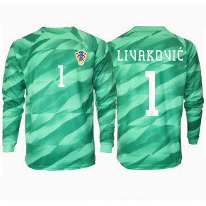 Fotbalové Dres Chorvatsko Dominik Livakovic #1 Brankářské Venkovní Oblečení ME 2024 Dlouhý Rukáv